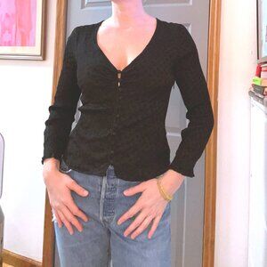 Madewell Black Blouse Sz 8